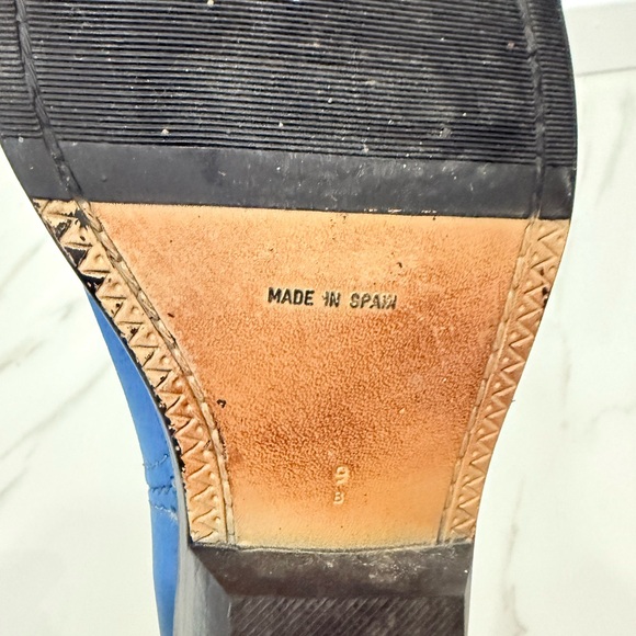 Nicole Light Blue leather Western Boots 9 - Picture 3 of 9